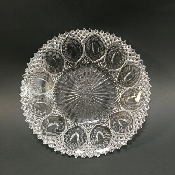 Westmoreland Glass Buckle with English Hobnail 7" Vtg Shallow Bowl *A Few Chips* - Picture 1 of 11